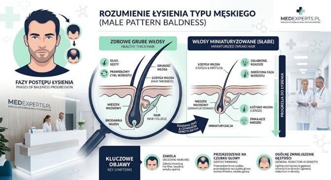 schemat łysienia androgenowego